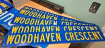 Lot of 5 Aluminum Street Signs Woodhaven Crescent
