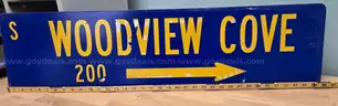 Aluminum Street Sign ** S WOODVIEW COVE **