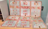 6 Pack Aluminum Road Signs ** NO PARKING ANYTIME  **
