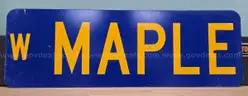 Aluminum Street Sign ** W MAPLE **