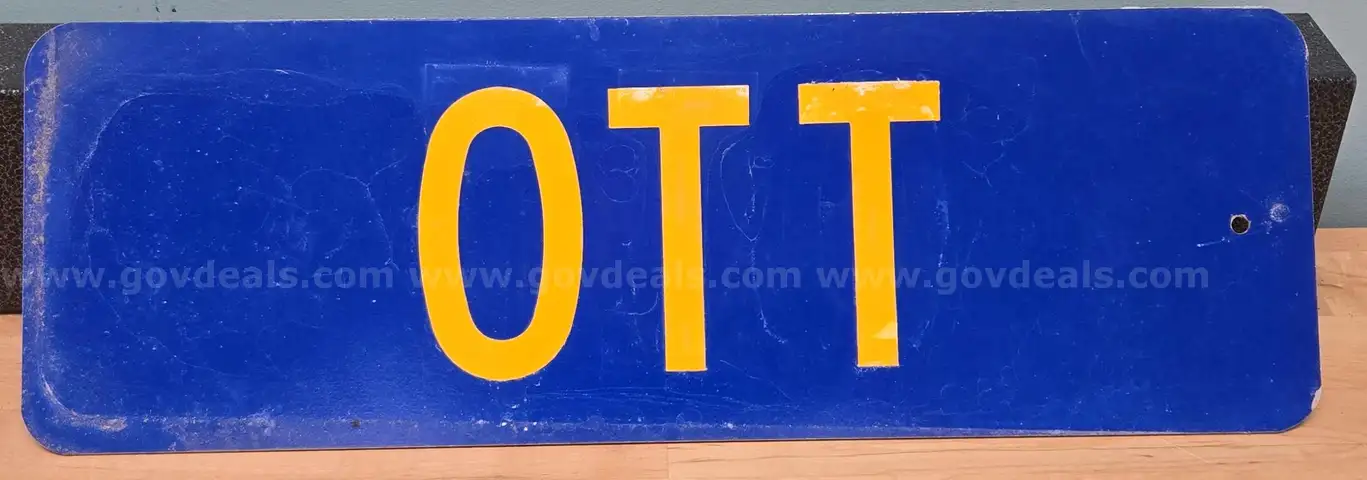 Aluminum Street Sign ** OTT **