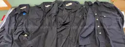 4 Used Long Sleeve Police Uniform Shirts elbeco Size 19/35