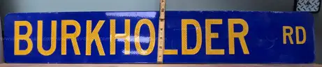 Street Sign ** BURKHOLDER RD **