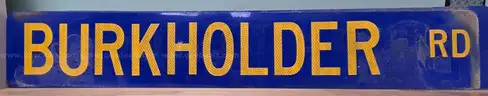 Street Sign ** BURKHOLDER RD **