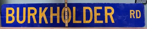Street Sign ** BURKHOLDER RD **
