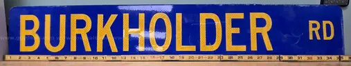 Street Sign ** BURKHOLDER RD **