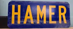 Aluminum Street Sign ** HAMER **
