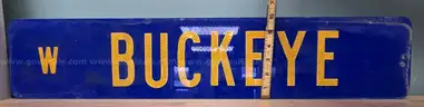 Aluminum Street Sign **  W BUCKEYE **