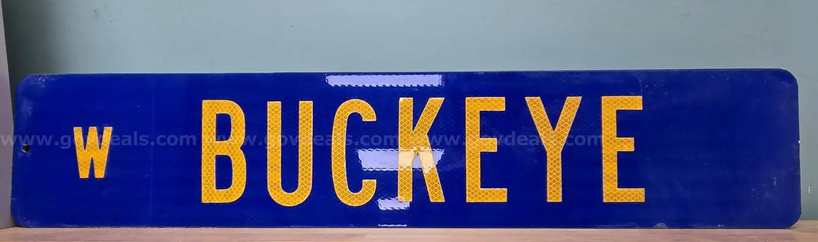Aluminum Street Sign **  W BUCKEYE **
