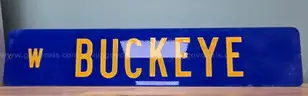 Aluminum Street Sign **  W BUCKEYE **