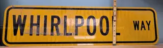 Larger Aluminum Street Sign ** WHIRLPOOL WAY**