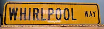 Larger Aluminum Street Sign ** WHIRLPOOL WAY**
