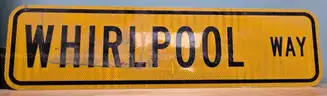 Larger Aluminum Street Sign ** WHIRLPOOL WAY**
