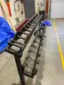 Assortment of paired Dumbbells and rack