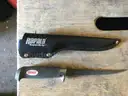 3 Fillet fishing knives and skinning knife