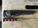 3 Fillet fishing knives and skinning knife