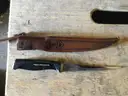 3 Fillet fishing knives and skinning knife