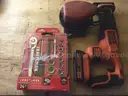 Palm sander, reciprocating saw, 3/8 drive set