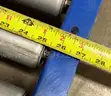 Lot of 7 Atlantis RS19 27" X 10' 24"BF Gravity Roller Flow Conveyor 1.9" 120" #166