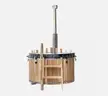 NEW 5ft Canadian Cedar Wood Fire Barrel Hot Tub Internal Stove 2-3 Person 60"