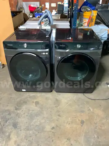 2 Piece Samsung WF50A8600AV/US DVE50A8600V/A3 Stackable Washer &#x26; Dryer Combo Set w/ Stack Kit #W2