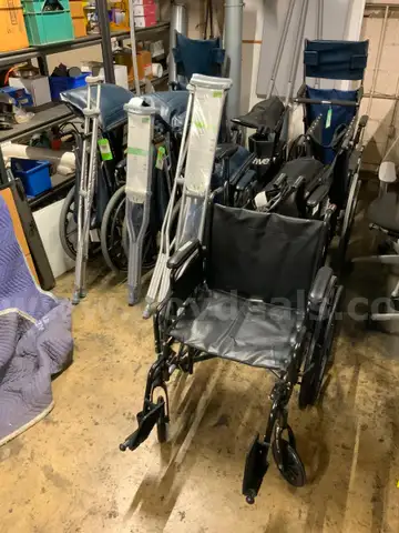 Huge Lot of Medical Equipment McKesson Drive Tuffy Wheelchairs Crutches #W21