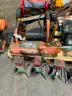 Lot of Tools Shop Equipment Supplies Portable Air Compressor Jack Stand Nail Gun Vise Hardware Fittings #W22