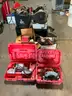 Huge Lot of Miscellaneous Tools Band Saw Circular Saw Come Along Pipe Wrenches Sockets Bench Grinders Sander Hammer #W24