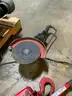 Huge Lot of Miscellaneous Tools Band Saw Circular Saw Come Along Pipe Wrenches Sockets Bench Grinders Sander Hammer #W24