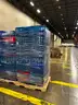 Lot of 100 Plastic Storage Carrying Moving Totes Bins Containers w/ Lids #W13