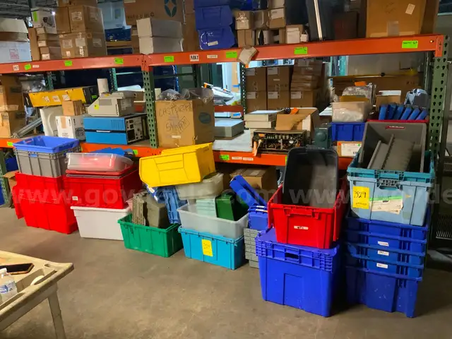 Huge Lot of Approximately 50 Totes Parts Bins Crates Trays Containers Varying Sizes &#x26; Styles #T1