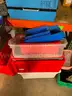 Huge Lot of Approximately 50 Totes Parts Bins Crates Trays Containers Varying Sizes &#x26; Styles #T1