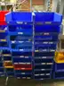 Huge Lot of Approximately 100 Lewis AkroBins Parts Bins Storage Totes Trays Containers Crates Varying Sizes &#x26; Styles #T2