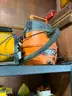 Contents of Rack - Huge Lot of Workshop Shop Jobsite Equipment &#x26; Supplies Shop Vac Tools Sprayer Clamps Cable Hooks #T10