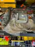 Contents of Rack - Huge Lot of Workshop Shop Jobsite Equipment &#x26; Supplies Shop Vac Tools Sprayer Clamps Cable Hooks #T10