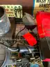 Contents of Rack - Huge Lot of Workshop Shop Jobsite Equipment &#x26; Supplies Shop Vac Tools Sprayer Clamps Cable Hooks #T10