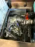 Contents of Rack - Huge Lot of Workshop Shop Jobsite Equipment &#x26; Supplies Shop Vac Tools Sprayer Clamps Cable Hooks #T10