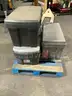 Lot of 3 Totes Tool Bins Yard Containers Contents Included - Harnesses Straps Chains #T12