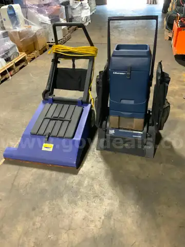 Lot of 2 Pacific Host Liberator Aura EVM Wide Area Upright Dry Carpet Extraction Vacuum #W49