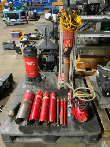 Hilti DD 130 Diamond Core Drill Concrete Machine Drilling System w/ Bits Pump &#x26; Vacuum #W56