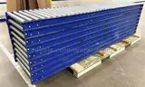 Lot of 7 Atlantis RS19 27&#x22; X 10&#x27; 24&#x22;BF Gravity Roller Flow Conveyor 1.9&#x22; 120&#x22; #A17