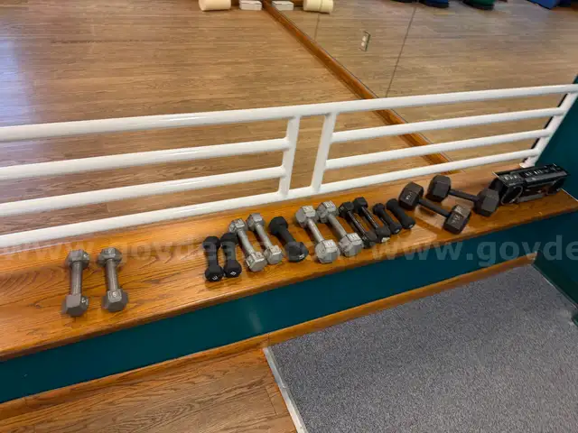 Lot of 15 Dumbbells Dumb Bell Set Neoprene & Metal #E22