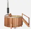 NEW 6ft Canadian Cedar Wood Fire Barrel Hot Tub Internal Stove 3-4 Person 72"