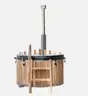 NEW 6ft Canadian Cedar Wood Fire Barrel Hot Tub Internal Stove 3-4 Person 72"