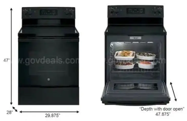New 30 in. 5.3 cu. ft. Electric Stove with Self-Cleaning Oven in Black