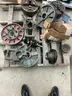 small pallet of used machining tooling
