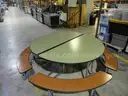 Two (2) Foldable Mobile Children&#x27;s Cafeteria Tables
