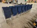 Lot of 105 Blue Stacking Chairs