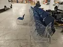 Lot of 105 Blue Stacking Chairs