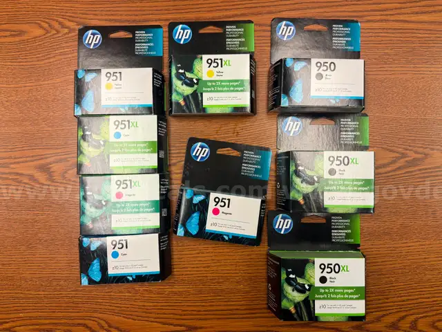 New unopened HP ink 951 and 950